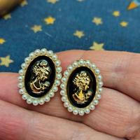 Orecchini vintage cammeo