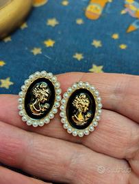Orecchini vintage cammeo
