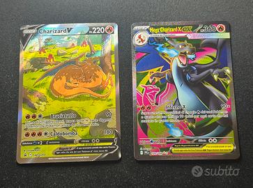 Charizard V e Mega Charizard X Ex