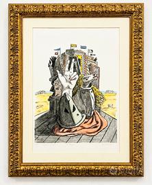 Litografia De Chirico - Colorata a mano