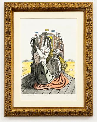 Litografia De Chirico - Colorata a mano