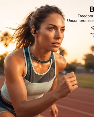 Auricolari Bluetooth ergonom. Sport Wireless 5.0 