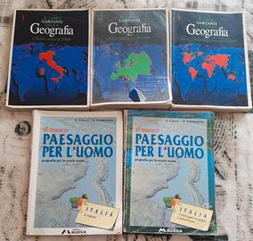 Vecchi libri di geografia delle scuole medie