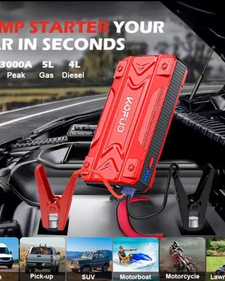 Avviatore portatile per auto da 12v