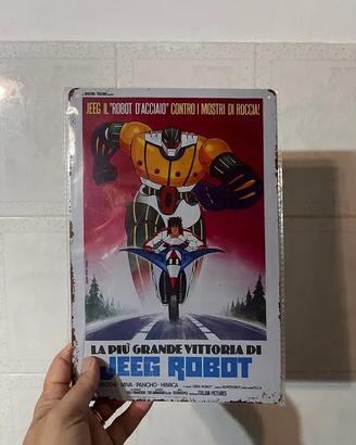 Poster in latta del classico Jeeg Robot D'acciaio