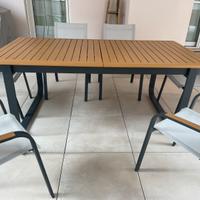 Tavolo allungabile da giardino sedie coordinat