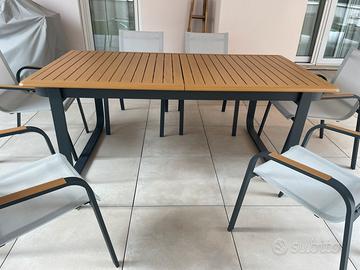 Tavolo allungabile da giardino sedie coordinat