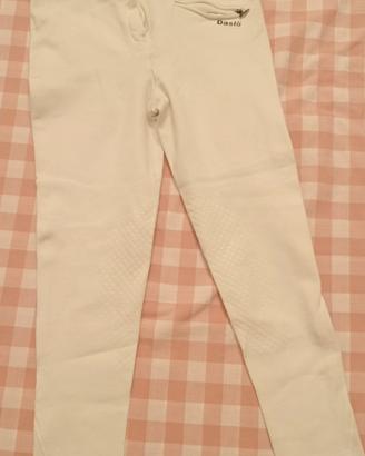 pantaloni da gara equitazione bianchi donna 