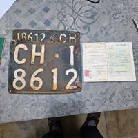 targhe e libretto fiat 600 1955 da collezione 