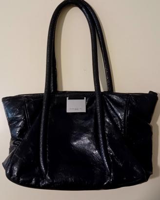 Borsa Nannini vera pelle vintage nera
