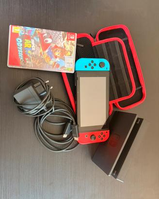 Nintendo switch + Cover + Super Mario Odyssey