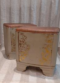 Coppia di comodini stile shabby eclettico