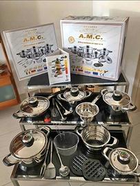 Batteria Pentole A.M.C. 25 pezzi in Acciaio Inox