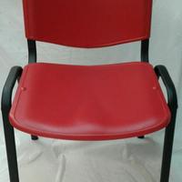 10 sedie rosse in polipropilene