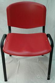 10 sedie rosse in polipropilene