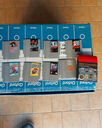 8 videogiochi in miniatura Nintendo Nes cartucce
