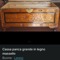 Cassa panca in legno massello