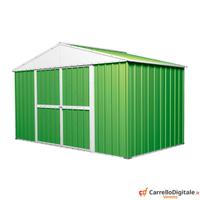 Capanno box esterno lamiera 360x175cm verde chiaro