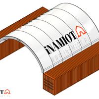 Copertura del container 8x6 m 