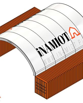 Copertura del container 8x6 m 