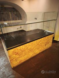 📌 Espositore / Bancone Cassa in Legno e Vetro 