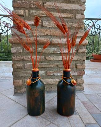 Coppia Bottiglie con Spighe