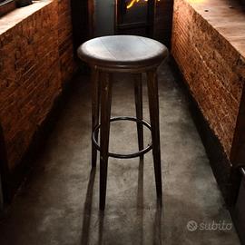 sgabello da bistrot ,bar  anni '60,industrial,alto