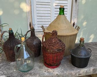 Damigiane in vetro varie dimensioni