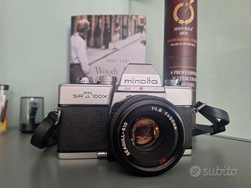 Minolta SRT100X con obiettivo 50mm 1.8