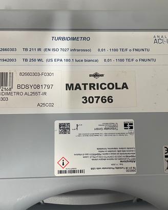 Turbidimetro portatile