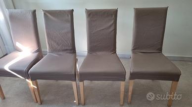 4 sedie IKEA con foderina 