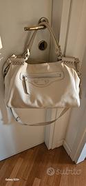 borsa vera pelle beige