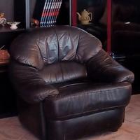 poltrona in pelle nero 