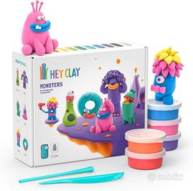 HEY CLAY Set - 15 barattoli di pasta modellabile