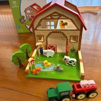 Fattoria in legno + et animali in legno
