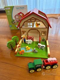 Fattoria in legno + et animali in legno