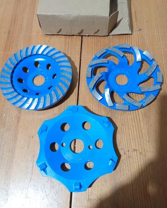 3 dischi diamantati per smerigliatrice, 125mm