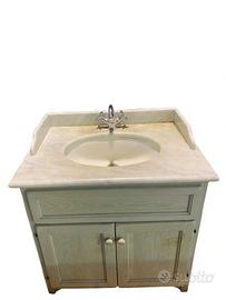 Lavabo in marmo con mobiletto