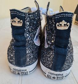 All star nere con brillantini hotsell