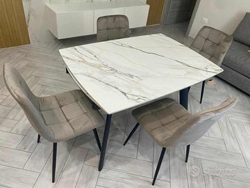 Set tavolo allungabile + 4 sedie BRA