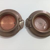 piccoli braciere in rame e ottone