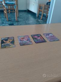 combo 4 carte pokemon  mew : v. vnax. vmax gold ex