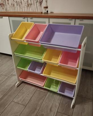 Mobile porta giochi 12 contenitori