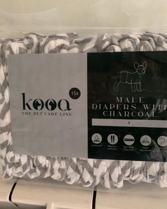 50 pannolini a fascia per cane maschio taglia S