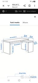 piano estraibile della scrivania Ikea Malm 
