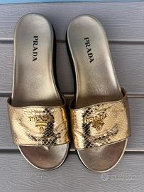 Ciabatta Prada oro