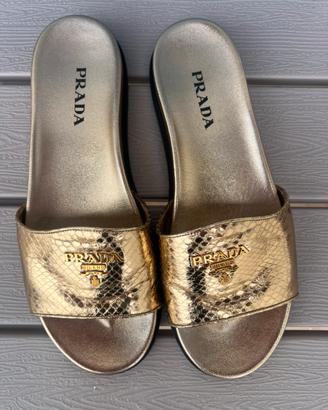Ciabatta Prada oro