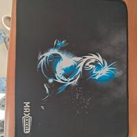 tappetino mause maxexcell nero drago morbido 