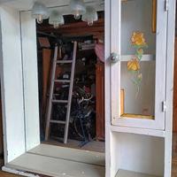 specchio bagno restaurato  + luci 