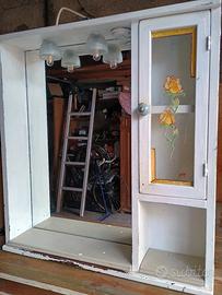 specchio bagno restaurato  + luci 